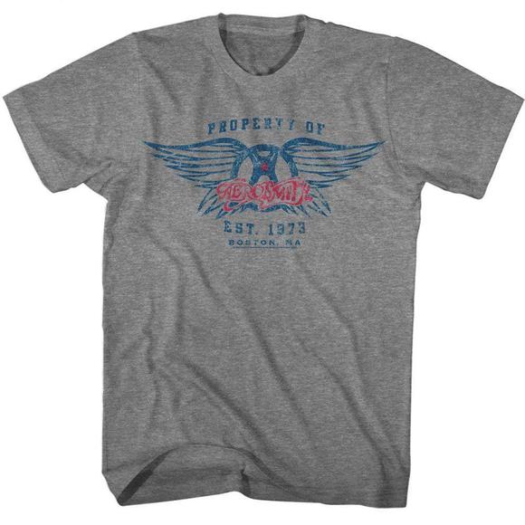 Aerosmith Est 1970 Graphite Heather T-Shirt - Picture 1 of 4